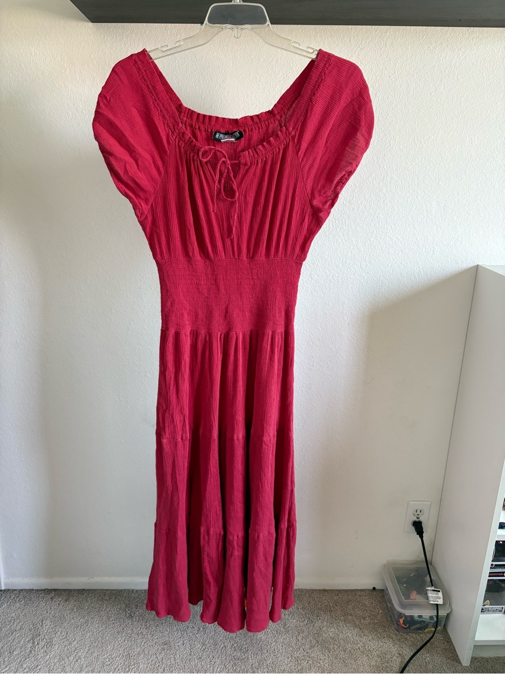 The Pyramid Collection Pink Smocked Waist Maxi Dress